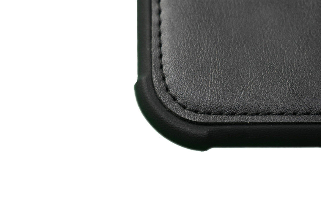 Closeup of reinforced corner of TILT laptop-stand case